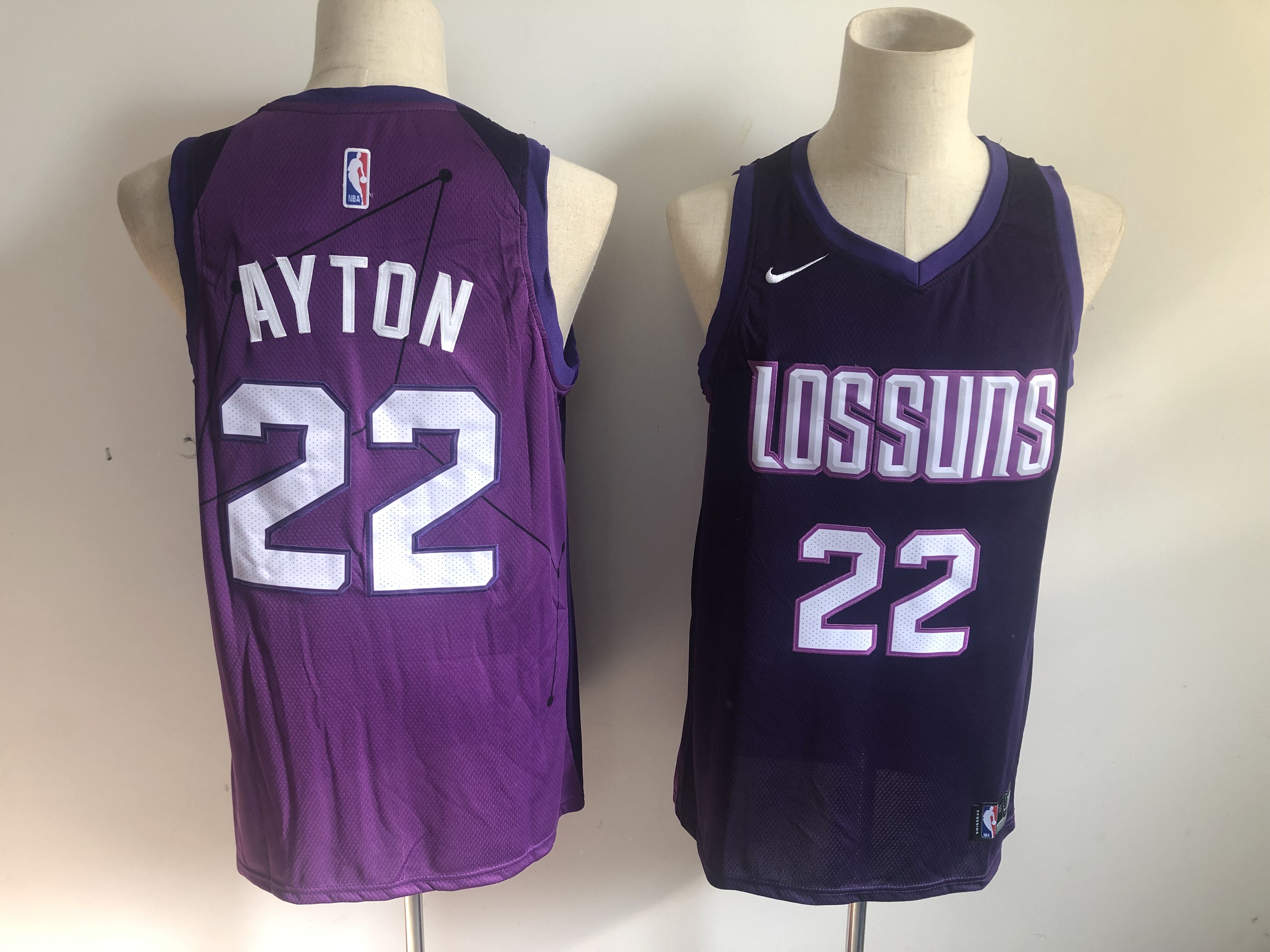 Men Phoenix Suns 22 Ayton Purple Game Nike NBA City Edition Jerseys